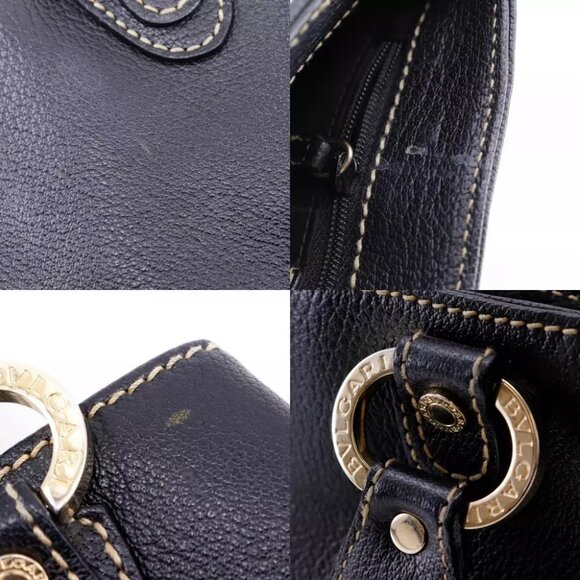 BVLGARI Maxi Rettale Handbag 2WAYShoulder black leather Women - Picture 6 of 12